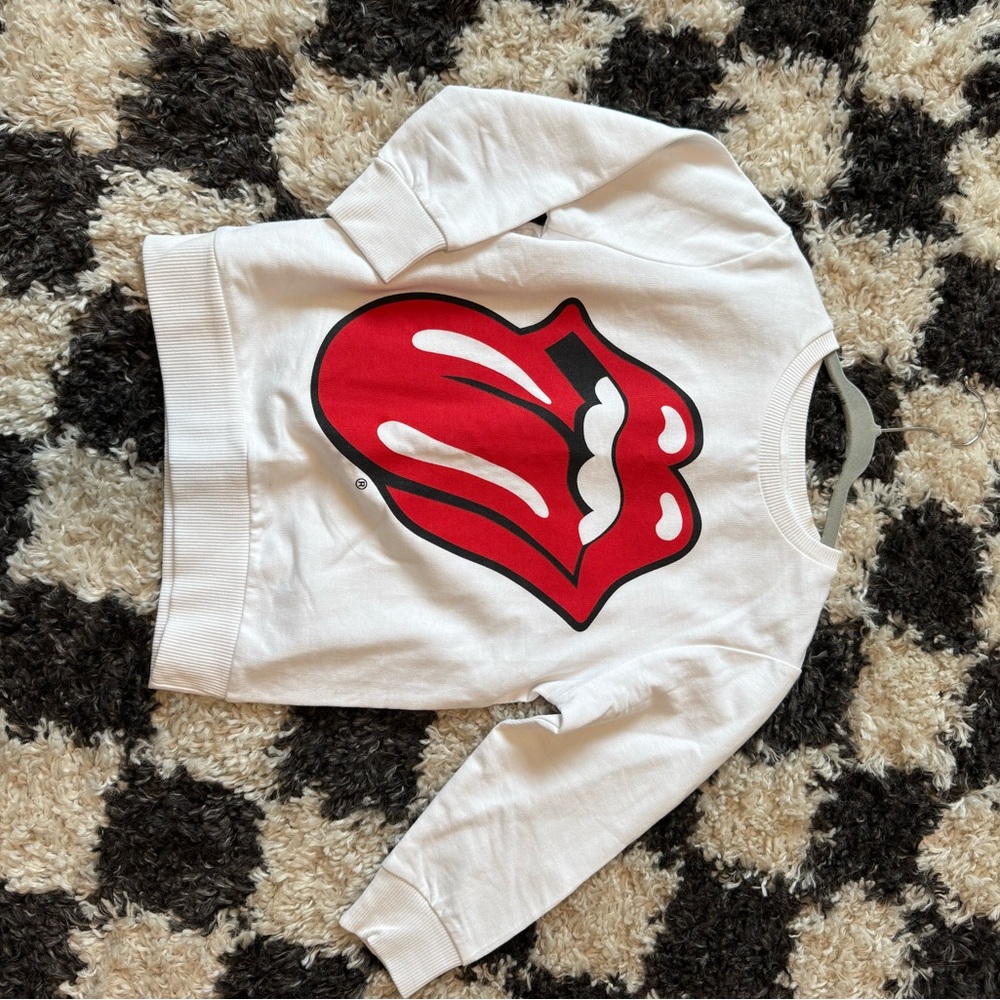 Licensed Rolling Stone new never worn 5t Kids White Graphic Sweatshirt